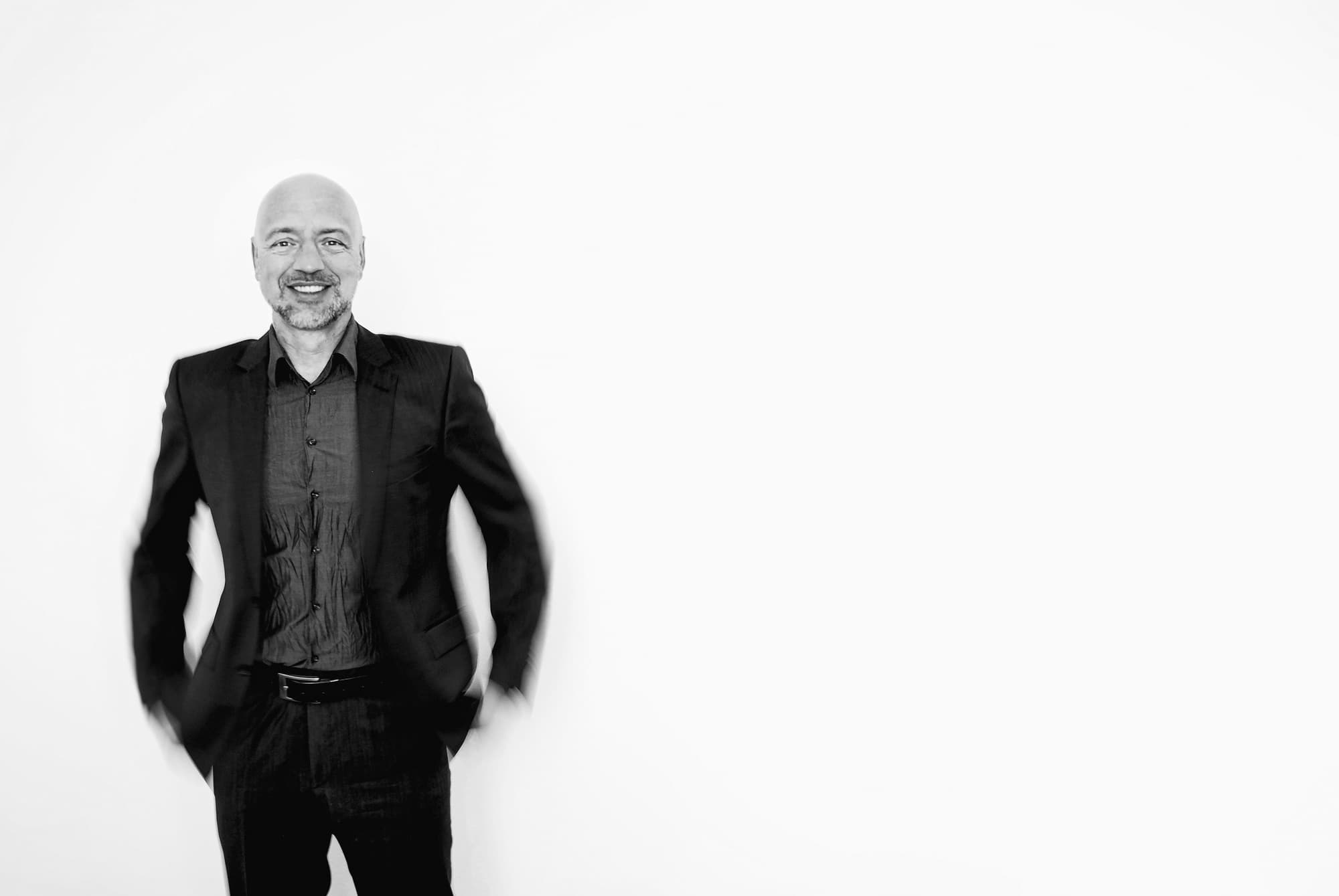 Dr. Walter Kurz, black and white portrait